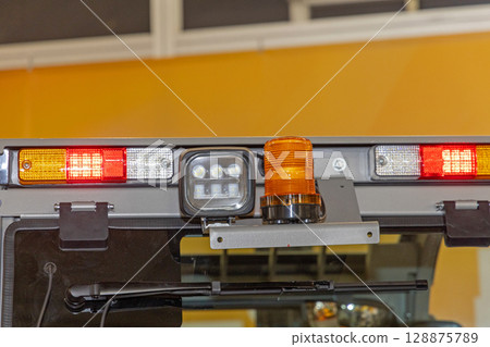 Forklift Truck Amber Light Forklift Truck Amber Light 128875789