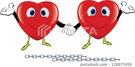 happy heart free from chains 128875956