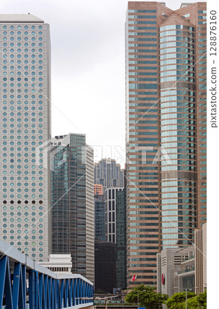 Skyscrapers Vertical Hong Kong 128876160