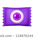 Halloween purple eyeball candy 128876244