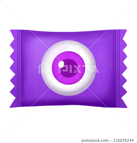 Halloween purple eyeball candy 128876244