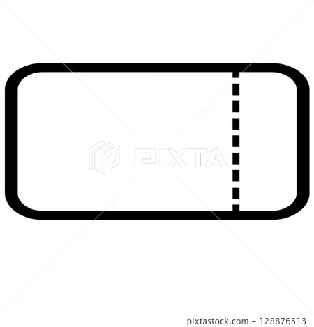 Simple coupon and ticket black silhouette illustration set Simple coupon and ticket black silhouette illustration set 128876313