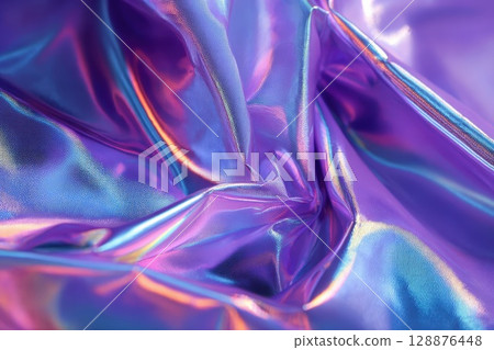smooth elegant blue silk as background 128876448