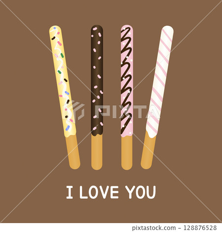 Stick cookie day banner design to celebrate November 11th 128876528