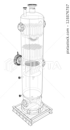 Industrial tank. Vector rendering of 3d 128876787