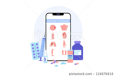 Marfan syndrome on screen 128876818