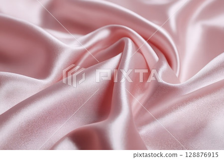 smooth elegant blue silk as background 128876915