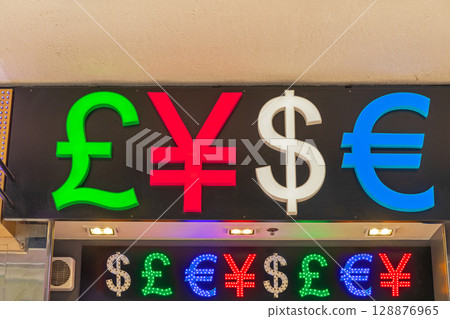 Exchange Office Sign Exchange Office Sign 128876965