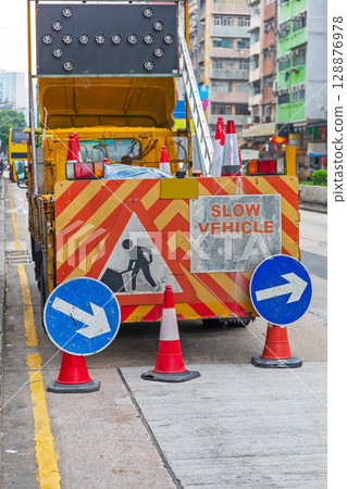 Road Works Truck Road Works Truck 128876978