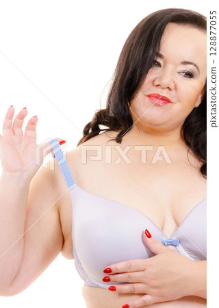 Big woman wearing bra Big woman wearing bra 128877055