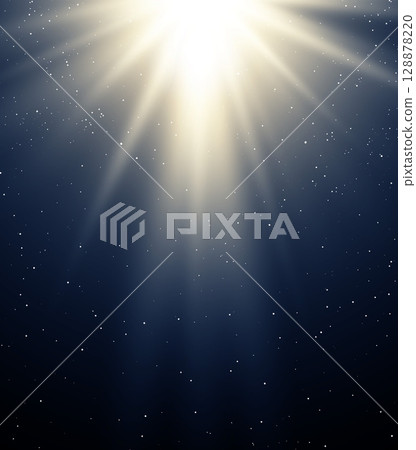 Abstract magic light background. Blue holiday burst 128878220