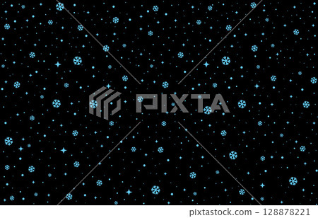 Abstract Christmas pattern with snowflakes. Winter Holiday Ornament for wrapping paper. 128878221