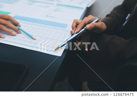 Success, audience with an applause and in a business meeting at work with a lens flare together. Achievement or celebration, motivation and businesspeople clapping hands for good news or support 128878475