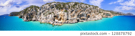 Best and most beautiful beaches of Sardegna island (Italy) - Cala Luna in gulf of Orosei Best and most beautiful beaches of Sardegna island (Italy) - Cala Luna in gulf of Orosei 128878792