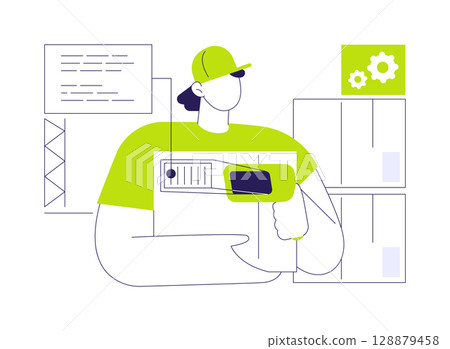 Receiving inventory abstract concept vector illustration. 128879458