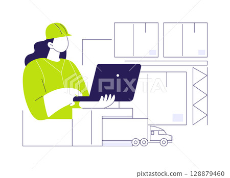 Order placement abstract concept vector illustration. Order placement abstract concept vector illustration. 128879460