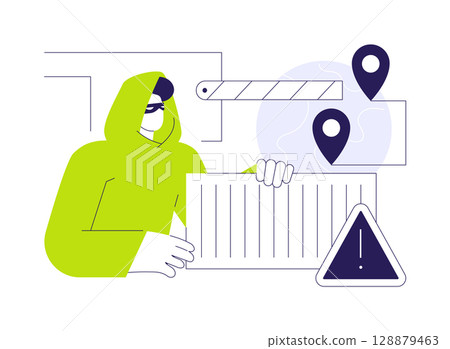 Smuggling abstract concept vector illustration.-插圖素材 [128879463] - PIXTA圖庫