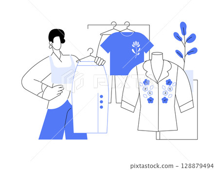Vintage shop isolated cartoon vector illustrations. 128879494