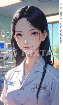 Portrait of a woman working at work Portrait of a woman working at work 128880016