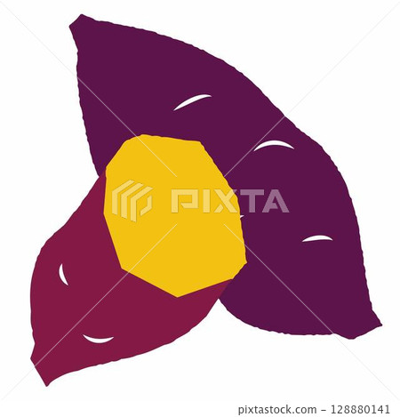 紅薯橫切面的簡單圖示 紅薯橫切面的簡單圖示 128880141