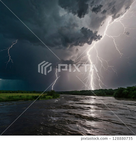 Distant thunder and storms Distant thunder and storms 128880735