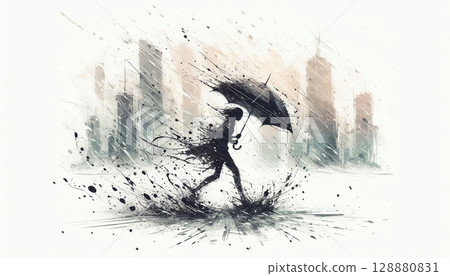 heavy rain storm 128880831