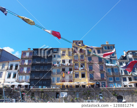 Buildings along the Douro River in Porto, Portugal, May 128881274