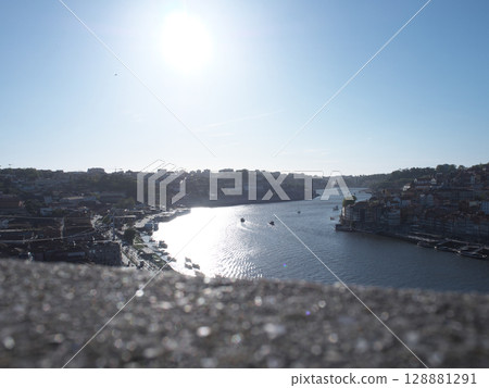 Portugal, Porto, Douro River, Dom Luis I Bridge, May evening 128881291