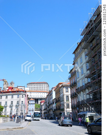 Portugal, Porto, streetscape around the Monumento de Sao Francisco Church, May 128881348