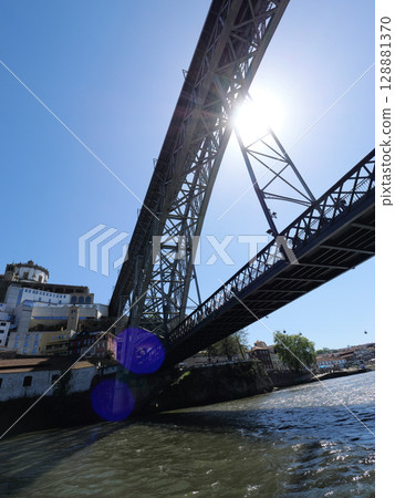 Portugal, Porto, Douro River Cruise, Dom Luis I Bridge, May Portugal, Porto, Douro River Cruise, Dom Luis I Bridge, May 128881370