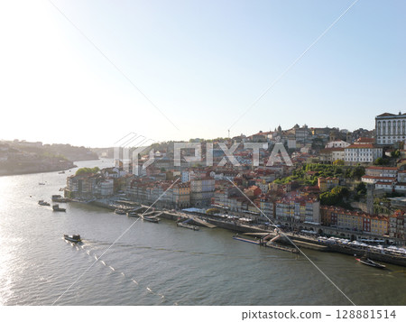 Portugal, Porto, view from Dom Luis I Bridge, May evening 128881514