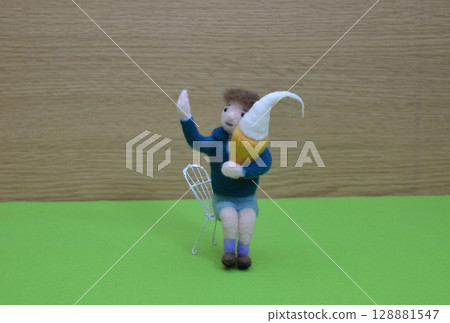 Child with soft serve ice cream Child with soft serve ice cream 128881547