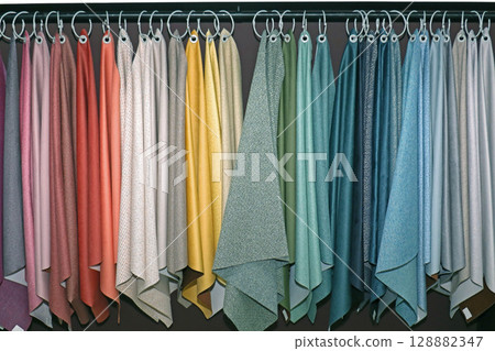 Textile materials sample rack Textile materials sample rack 128882347