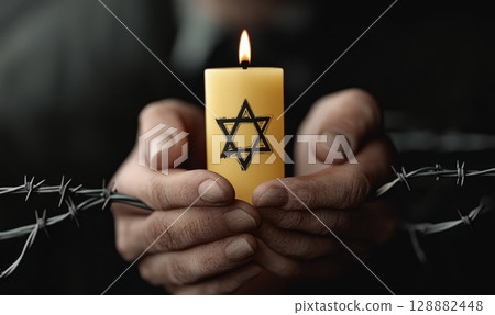 Yom HaShoah: Holocaust Memorial Day, Jewish remembrance, six million victims, historical reflection, genocide commemoration, cultural preservation, solemn tribute, collective memory, Jewish legacy 128882448