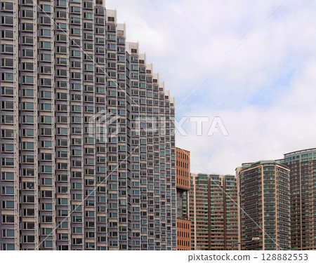 Large residential buildings exterior Large residential buildings exterior 128882553