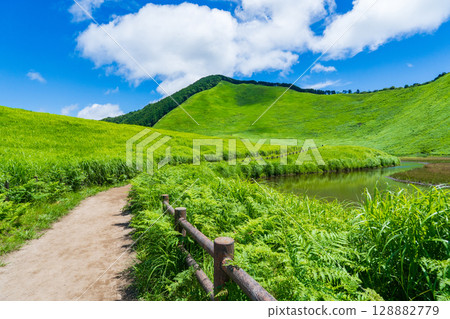 Soni Village, Nara Prefecture: Midsummer on the Soni Plateau and the promenade beside Okame Pond 128882779