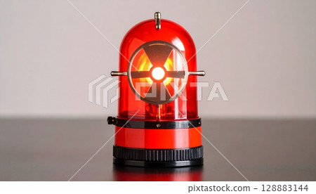 Nuclear Alert Warning Siren Lamp with Atomic Symbol Nuclear Alert Warning Siren Lamp with Atomic Symbol 128883144