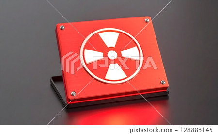 Radioactive Hazard Warning Sign Radioactive Hazard Warning Sign 128883145