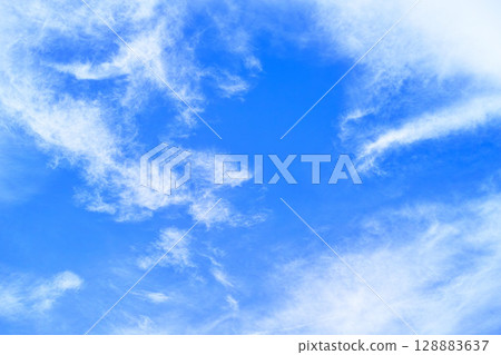 藍色的天空和雲圖像 128883637