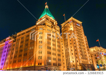 Night view of the Bund Night view of the Bund 128883915