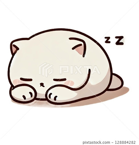 可愛的睡貓 可愛的睡貓 128884282