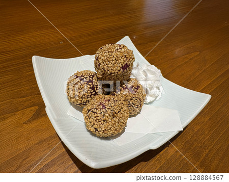 Sesame dumplings Sesame dumplings 128884567