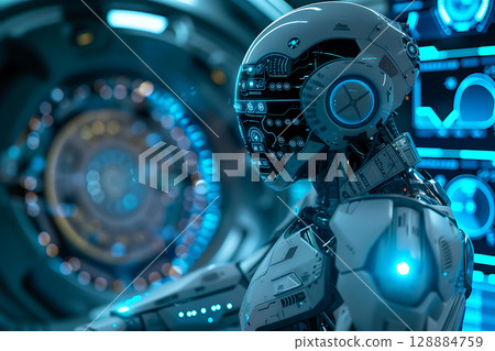 未來人工智慧機器人採用類似太空船的介面進行操作 128884759