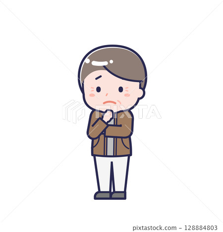 Senior in casual clothes / diagonal / male 25 Senior in casual clothes / diagonal / male 25 128884803