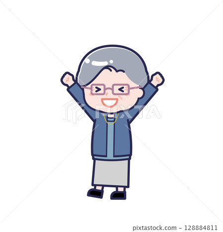 Senior in plain clothes / diagonal / female 03 Senior in plain clothes / diagonal / female 03 128884811