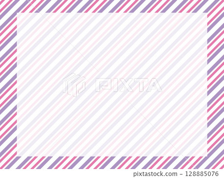 Striped frame, white space, pink, purple 128885076