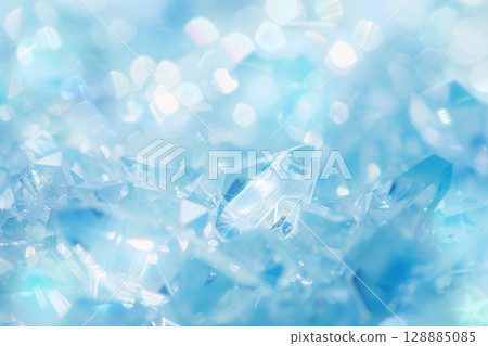 Sparkling blue crystal background 128885085