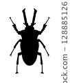 Stag beetle silhouette illustration 128885126