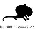 Frilled lizard silhouette illustration 128885127