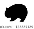 Wombat silhouette illustration 128885129